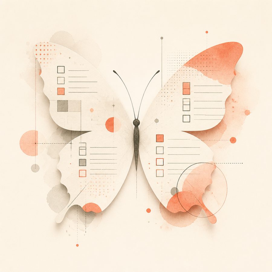 Illustration d’un papillon en papier pour le soutien aux critères